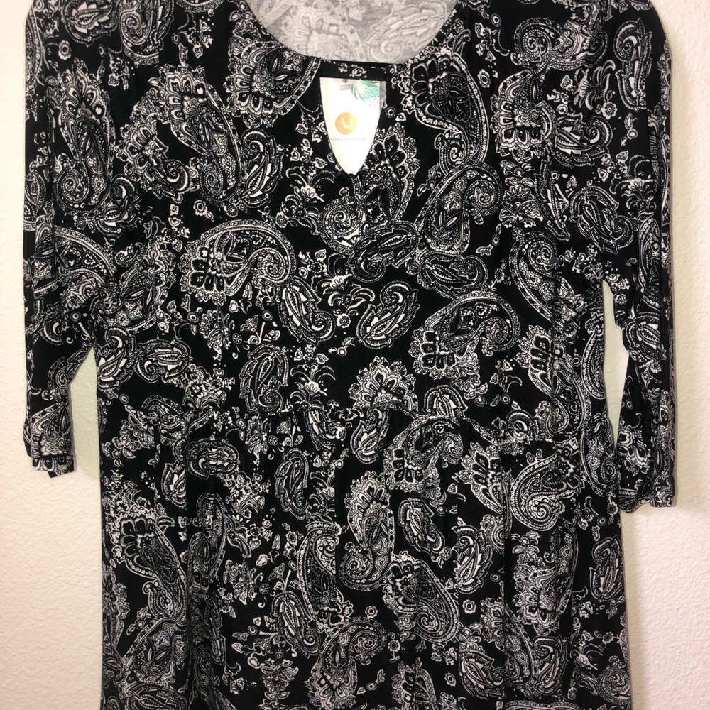 Paisley print top